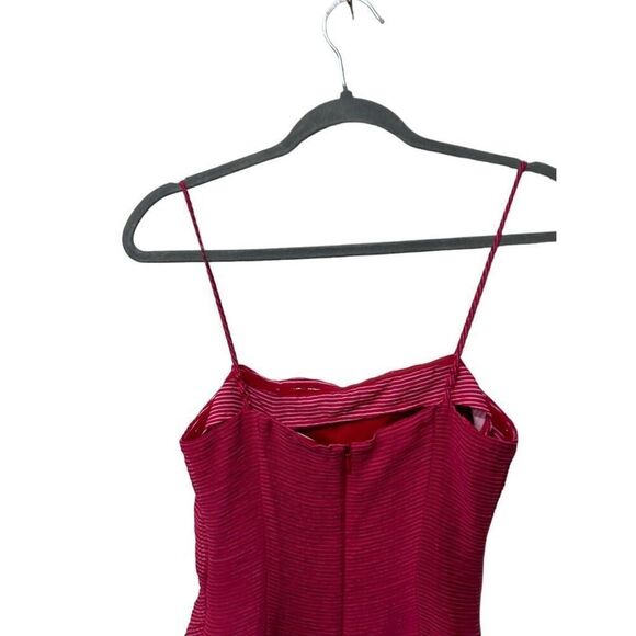 Keepsake the Label Ruched Ruffled Red White Striped Cami Midi Dress Size S - Picture 7 of 14